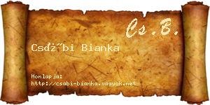 Csábi Bianka névjegykártya